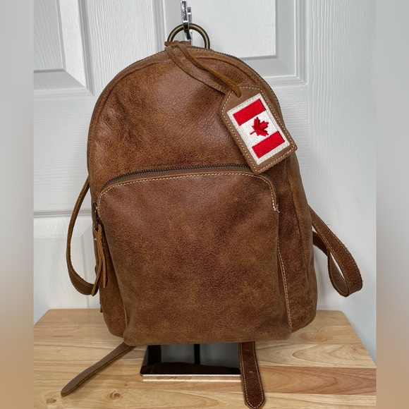Genuine Leather Roots Backpack - Picture 2 of 11